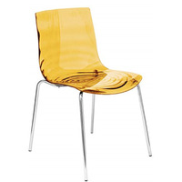 LeisureMod Astor Water Ripple Design Dining Chair