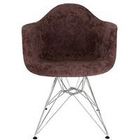 LeisureMod Willow Velvet Eiffel Metal Base Accent Chair Set of 4
