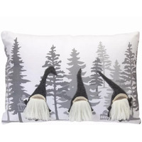 Gnome Pillow 18"L x 12"H Polyester/Linen