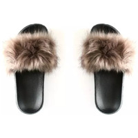 Faux Fur Slides