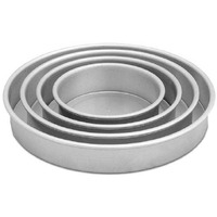 LloydPans Kitchenware 6,8,10 and 12 inch, 2 inch deep Round Cake Pan Set