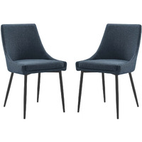 Viscount Upholstered Fabric Dining Chairs - Set of 2