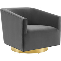 Twist Accent Lounge Performance Velvet Swivel Chair