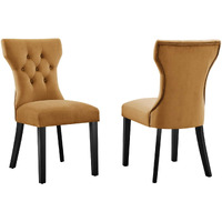 Silhouette Performance Velvet Dining Chairs - Set of 2