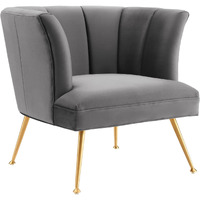 Veronica Channel Tufted Performance Velvet Armchair