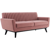 Engage Channel Tufted Performance Velvet Loveseat