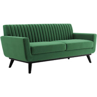 Engage Channel Tufted Performance Velvet Loveseat