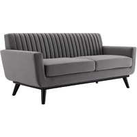 Engage Channel Tufted Performance Velvet Loveseat