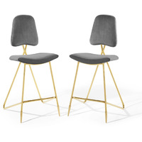 Ponder Bar Stool Performance Velvet Set of 2