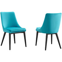 Viscount Accent Performance Velvet Dining Chairs - Set of 2