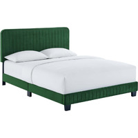Celine Channel Tufted Performance Velvet Queen Platform Bed