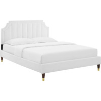 Sienna Performance Velvet Queen Platform Bed