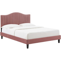 Juniper Channel Tufted Performance Velvet King Platform Bed