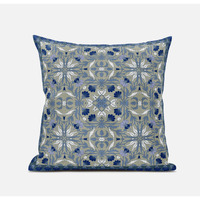 Jahan Paisley Suede Blown and Closed Pillow by Amrita Sen in Orange Indigo