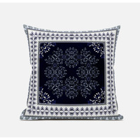 Window Wreath Palace Suede Blown and Closed Pillow by Amrita Sen in Light Green Blue