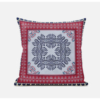 Window Wreath Palace Suede Blown and Closed Pillow by Amrita Sen in Muted Magenta Gold