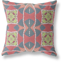 Cosmic Circle Sprays Broadcloth Indoor Outdoor Zippered Pillow Red Yellow Gray