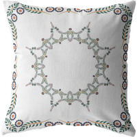 Wildflower Star Suede Blown and Closed Pillow White