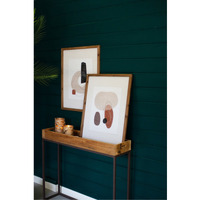 SET OF TWO ABSTRACT PRINTS UNDER GLASS