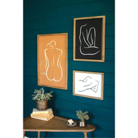 SET OF THREE FRAMED NUDE PRINTS UNDER GLASS