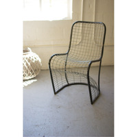 WOVEN METAL DINING CHAIR