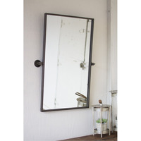 ADJUSTABLE METAL WALL MIRROR