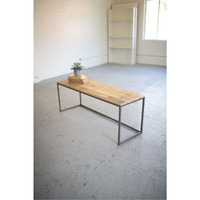 IRON AND RECYCLED WOOD BENCH