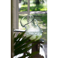LARGE GLASS TILTED PITCHER