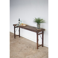 WOODEN FOLDING CONSOLE TABLE