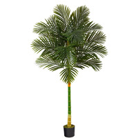 6 Single Stalk Golden Cane Artificial Palm Tree