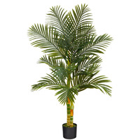 5 Double Stalk Golden Cane Artificial Palm Tree