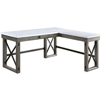 OF00056 - Writing Desk w/Lift Top, Marble Top Top & Weathered Gray Finish - Talmar