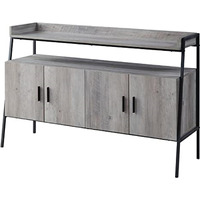 LV00151 - TV Stand , Gray Oak & Black Finish - Samiya