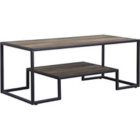 LV00324 - Coffee Table, Rustic Oak & Black Finish - Idella