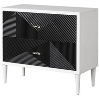 AC00394 - Accent Table, White & Black Finish - Dubni