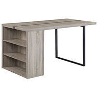 DN00401 - Dining Table, Gray Oak & Black Finish - Patwin