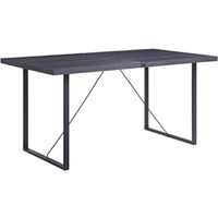 DN00447 - Dinning Table, Gray Oak & Black Finish - Nakula