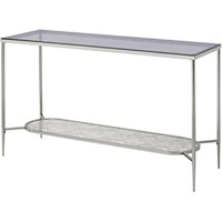 LV00576 - Sofa Table, Glass & Chrome Finish - Adelrik