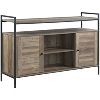 LV00743 - TV Stand, Rustic Oak & Black Finish - Baina
