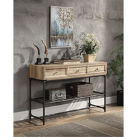 LV00750 - sofa Table, Oak & Sandy Black Finish - Brantley