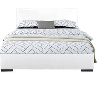 Abbey Platform Bed, White, Queen