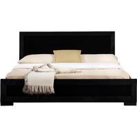 Trent Wooden Platform Bed in Black, Full