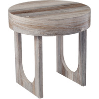 Chadkirk Round Faux Marble End Table