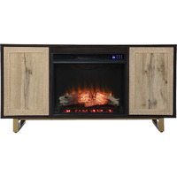 Wilconia Touch Screen Electric Media Fireplace w/ Carved Details
