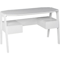 Clyden Midcentury Modern Writing Desk w/ Storage - White