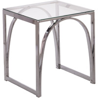 Stevenly Square Glass-Top End Table