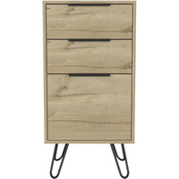 TUHOME Augusta Light Dresser, Four Steel Legs Countertop,Three Drawers-Light Oak, For Bedroom
