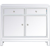 38 inch mirrored nightstand in white
