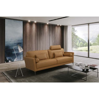 LV00943 Sofa w/5 Pillows, Saddle Tan Leather - Tussio ( 1Pc/1Ctn )