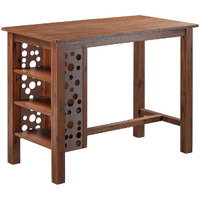 Brittany Rectangular Counter Height Bar Table - Chestnut Wire-Brush